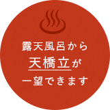 露天風呂から天橋立が一望できます